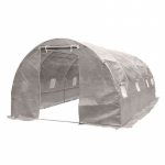 Akendega kaarjas kasvuhoone, pol&uuml;et&uuml;leen, 4 x 2.5 m, hall v.