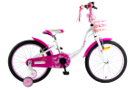 Lisaratastega laste jalgratas, laste Gust Lily 8221, roosa v., 20"