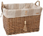 Korv Home4you Willi Stripe 61051, puuvill/paju, 44 cm x 33 cm, pruunikas v.