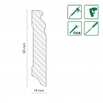 P&otilde;randaliist Domoletti 559259, 2400 cm x 9.5 cm x 1.8 cm, kuuse v.