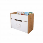 Lastete raamat riiul Kalune Design Dove, pruun v./valge v., 70 cm x 35 cm x 55 cm