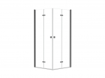 Du&scaron;ikabiin Besco Exo-H KEHGM-90-195, ruudukujuline, aluseta, 90 cm x 90 cm x 195 cm, tumehall v./l&auml;bipaistev