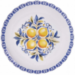 Taldrikute komplekt magustoidu Hermia, &Oslash; 21 cm, sinine v./valge v./kollane v.