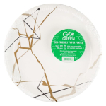 &Uuml;hekordne taldrik Go Green Marble, &Oslash; 22 cm, 10 tk
