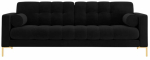 Diivan Cosmopolitan Design Bali Velvet Bluvel 19, kuld v./must v., 96 x 177 cm x 75 cm