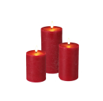 LED k&uuml;&uuml;nalde komplekt LED-valgustusega, 15 cm, punane v., 3 tk