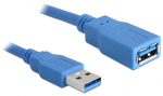 Juhe Delock USB 3.0 A male, USB 3.0 A female, 2 m, sinine v.
