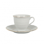 Tass alustassiga Domoletti Sofia Sofia B014, kuldne v./valge v., 0.25 l