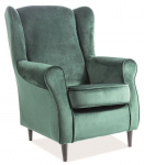 Tugitool Scandinavian Baron Velvet, roheline v., 75 cm x 80 cm x 101 cm