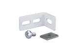 Kumer nurgaklamber Domoletti, &Oslash; 13 mm, valge v., 2 tk