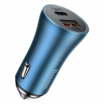 Auto laadija Baseus, USB 3.0/USB 3.0 Type-C, sinine v., 40 W