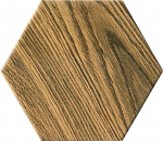 Plaadid, keraamiline Tubadzin Burano Wood Hexagon PS027150110-0125-1-040, 11 cm x 12.5 cm, pruun v.