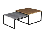 Kohvilaud Nevio, hall v., 69 cm x 69 cm x 39 cm, 2 tk