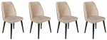 Toolide komplekt Kalune Design Alfa 434 974NMB1556, matt, must v./kreemjasvalge, 49 cm x 50 cm x 90 cm, 4 tk