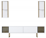 Elutoa m&ouml;&ouml;blikomplekt Kalune Design Gold Line, sise, valge v./must v.
