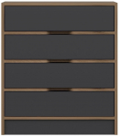 Kummut Kalune Design Elina 8172, antratsiit v./p&auml;hklipuu v., 40 cm x 70 cm x 79 cm