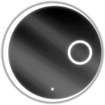 Peegel Mexen Ella, valgustusega, rippuv, 70 cm x 70 cm, l&auml;bipaistev v.