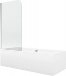 Vann seinaga, teisaldatav Mexen Cube, 80 cm x 170 cm x 39 cm, ristk&uuml;lik, valge