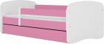 Lastevoodi Kocot Kids Babydreams Teddybear, valge v./roosa v., 70 x 140 cm, ilma voodipesukastita, ilma madratsita