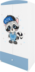 Laste riidekapp Kocot Kids Babydreams Raccoon, sinine v./valge v., 90 cm x 52 cm x 175.5 cm