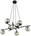 Valgusti rippuv Emibig Essa 8, E14, 8 x 10 W, must v.