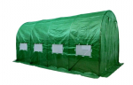 Akendega kaarjas kasvuhoone 003349, pol&uuml;vin&uuml;&uuml;lkloriid (pvc), 6 x 4 m