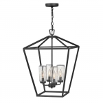 Rippuv t&auml;navavalgusti Quintiesse Alford, 40W, E14, IP44, must v., 43.2 cm x 55.5 cm