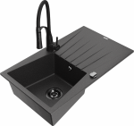 K&ouml;&ouml;givalamu koos kraaniga Mexen Cesar Aster, graniit, 77.5 cm x 47 cm x 20 cm, must