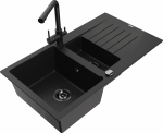 K&ouml;&ouml;givalamu koos kraaniga Mexen Matias Duero, graniit, 90 cm x 50.5 cm x 20 cm, must