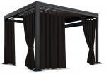 Paviljoni kardin, 155 cm x 240 cm, must v.