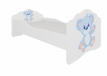 Lastevoodi ADRK Casimo Blue Bear, valge v., 70 x 140 cm, ilma voodipesukastita, madratsiga
