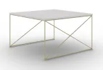 Kohvilaud ADRK Nelia, kuldne v./hall v., 75 cm x 75 cm x 43 cm