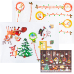 Kleebis TG69421, j&otilde;ulud, 50 cm, 35 cm, 2 tk mitmev&auml;rviline