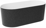 Vann, teisaldatav Besco Lova Glam, 160 cm x 74 cm x 57.5 cm, ovaalne, valge/grafiit