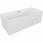 Vann seinaga, teisaldatav Mexen Vigo, 178.5 cm x 80 cm x 60 cm, ristk&uuml;lik, valge/metallik must