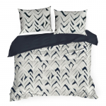 Voodipesukomplekt Reina 49, valge v./s&uuml;gavsinine v., 70 x 80 cm, 160 x 200 cm