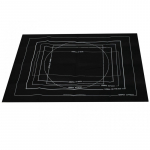 Pusle matt, 140 cm x 100 cm, must v.
