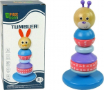 Puidust p&uuml;ramiid, karu Lean Toys Tumbler, 21 cm, mitmev&auml;rviline