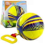 &Otilde;ue m&auml;nguasi, pall Lean Toys Football Drawstring, 14 cm x 14 cm, sinine v./kollane v.