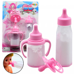 Pudelid, komplekt Lean Toys 24447, roosa v.