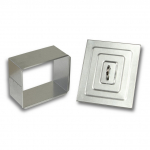 Kaminauks, 12.5 cm x 15.5 cm, metall, tsink v.