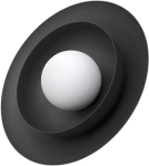 Kahjustatud pakendiga toode. Valgusti seinale Emibig Poppi K1 1522/K1, G9, 1 x 8 W, valge v. / must v., 30 x 30 cm