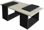 Kohvilaud Kalune Design Matris, antratsiit v./travertine v., 90 cm x 46.6 cm x 37 cm
