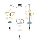 Valgusti rippuv Candellux Lighting Trio 33-27528, E27, 3 x 20 W, sinine v./kollane v. / must v.