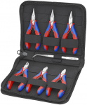 Lamedate tangide komplektid Knipex Case for Electronics Pliers, 00 20 16, 7 tk