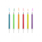 S&uuml;nnip&auml;evak&uuml;&uuml;nal Party&Deco Colored Flame, mitmev&auml;rviline, 6 tk