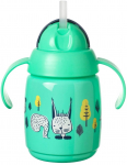 Tilaga tass Tommee Tippee Superstar Weighted Straw Cup, 300 ml, 6+ kuud, plastik/silikoon, roheline v.