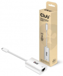 Adapter Club 3D USB - RJ-45 CAC-1519 USB-C male, RJ-45 female, valge v.
