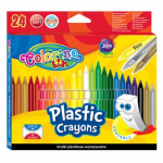 Kriidid Colorino Plastic Crayons, mitmev&auml;rviline, 24 tk