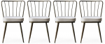 Toolide komplekt Kalune Design Yildiz 984 974NMB1190, valge v., 42 cm x 43 cm x 82 cm, 4 tk